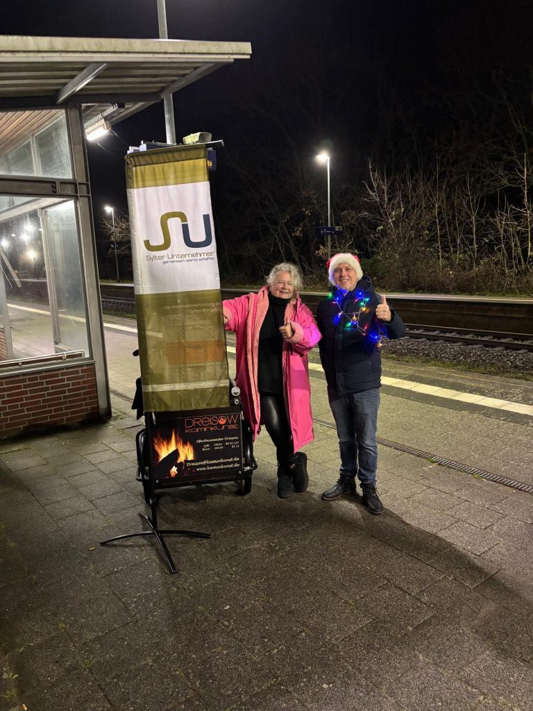 Auch am Morsumer Bahnhof war eine SU-Delegation vor Ort...